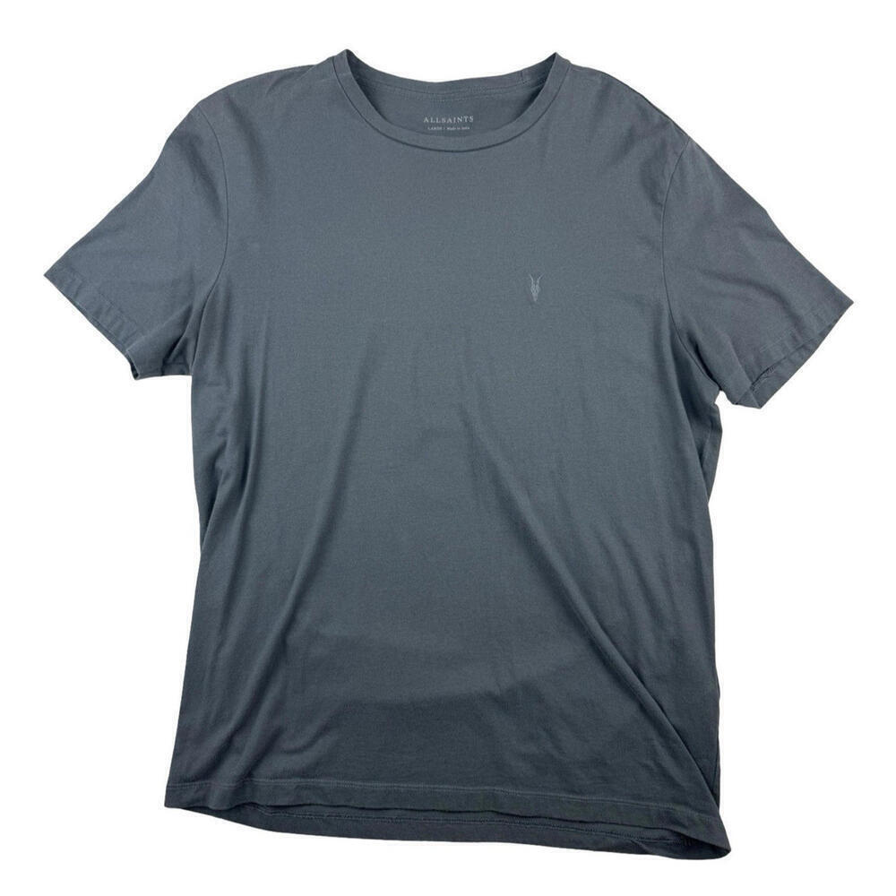 AllSaints Race Tonic Crew Short Sleeve T-Shirt Grey Size L